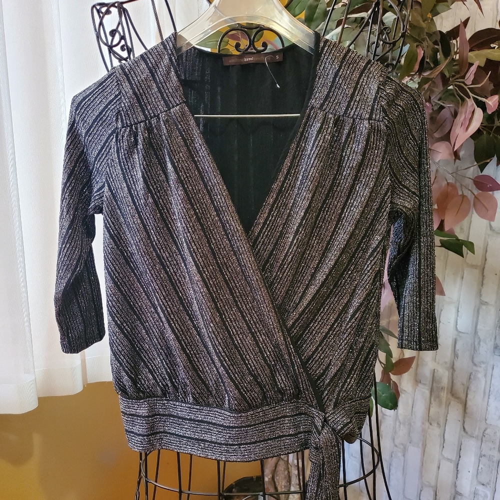 Azel Hazel Haze Metallic Black Top